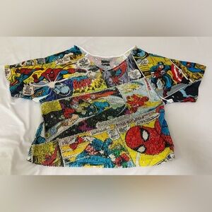Marvel Multicolor Sequin Comic Top